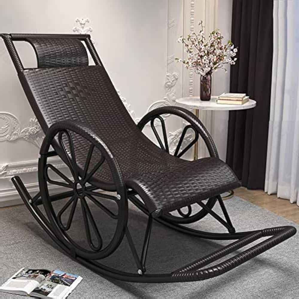 PE Rattan Rocking Chairs